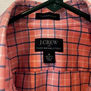 J. Crew Pink Checkered Dress Shirt